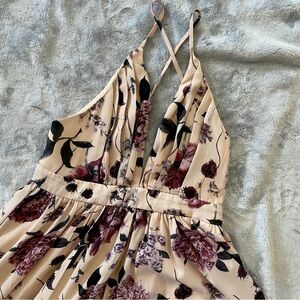 Dark Feminine Floral Halter Dress